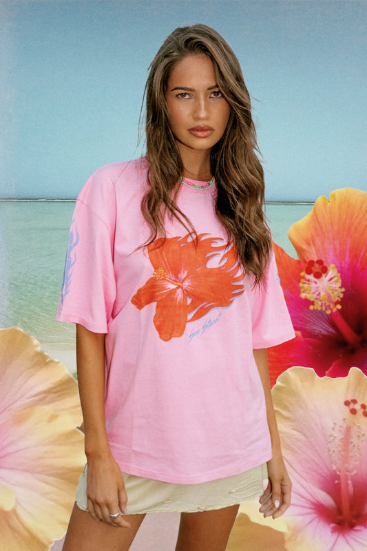 Sea Street - Flaming Hibiscus Tee
