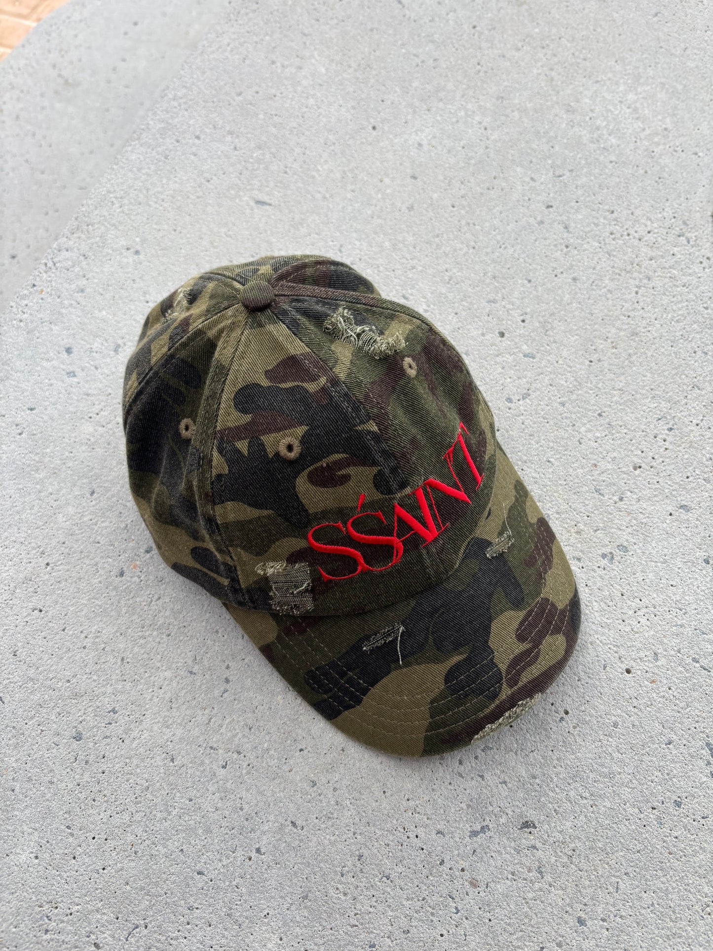 SSAINT - Camo Dad Cap - Cherry