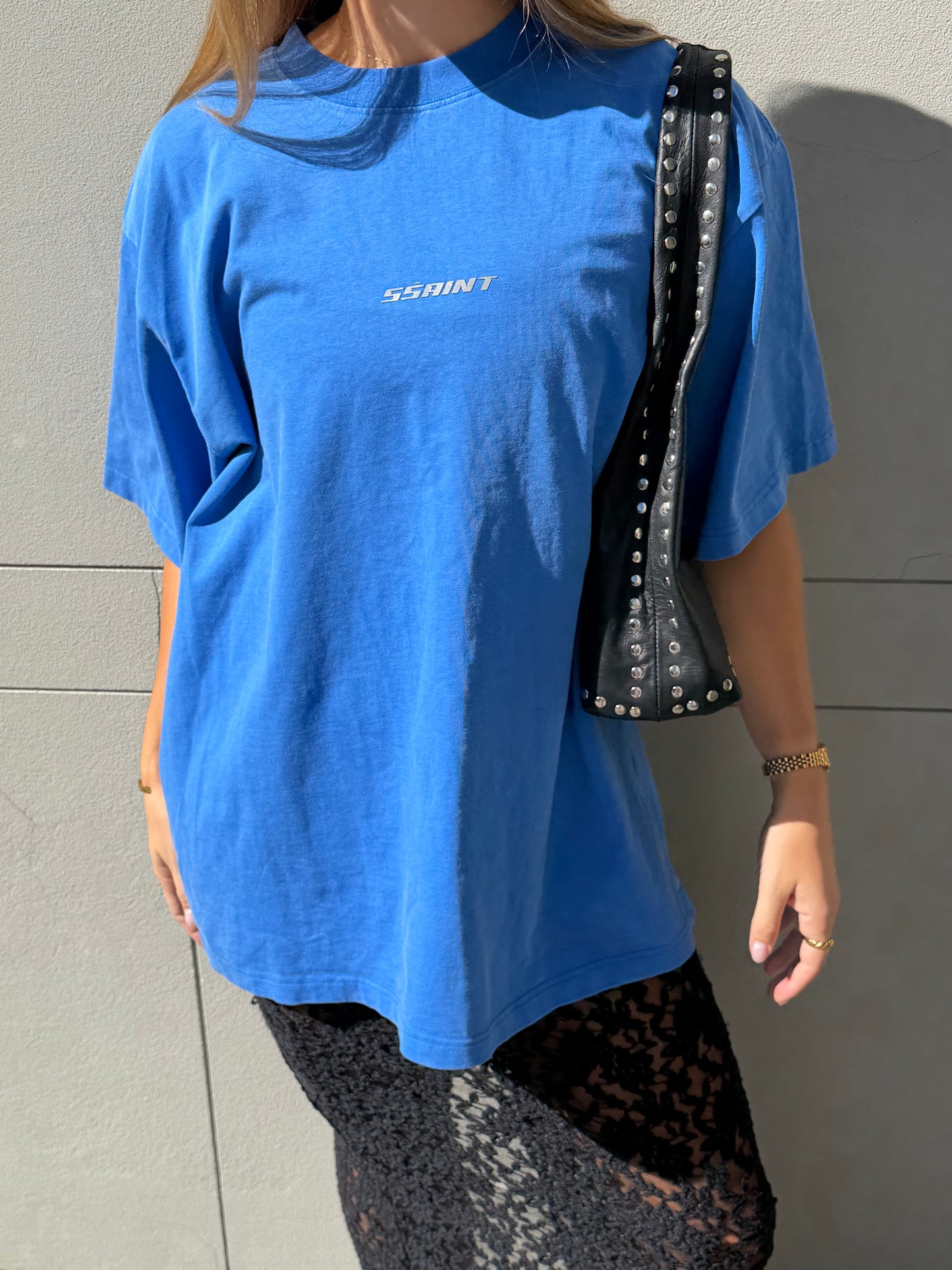 SSAINT - Reflective Logo Tee - Dark Blue