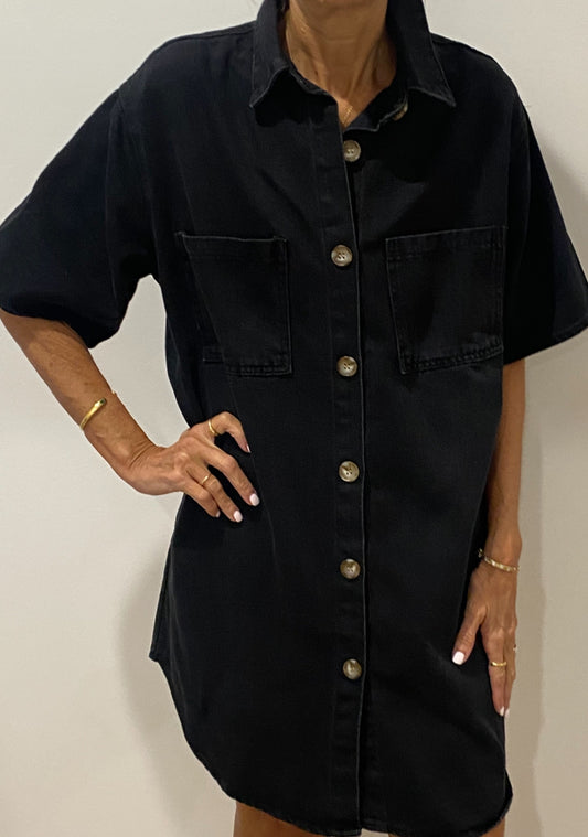 By Frankie - Black Denim Mini Dress