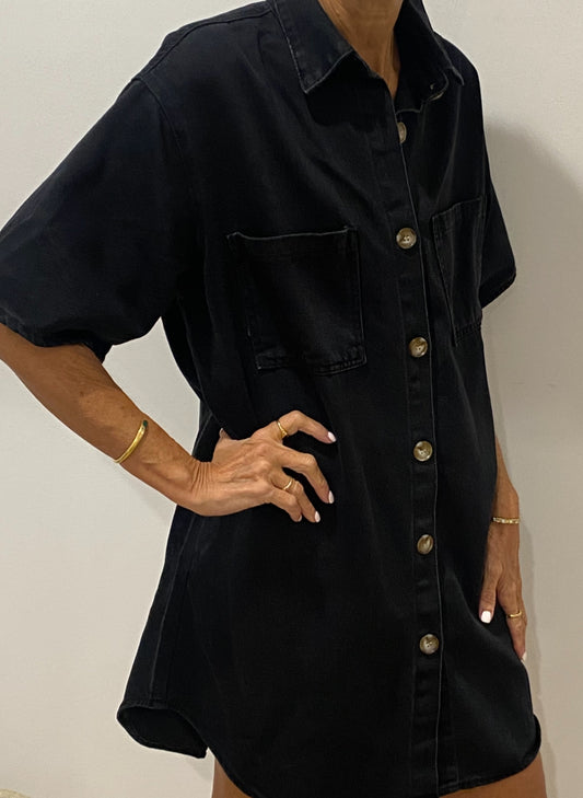 By Frankie - Black Denim Mini Dress