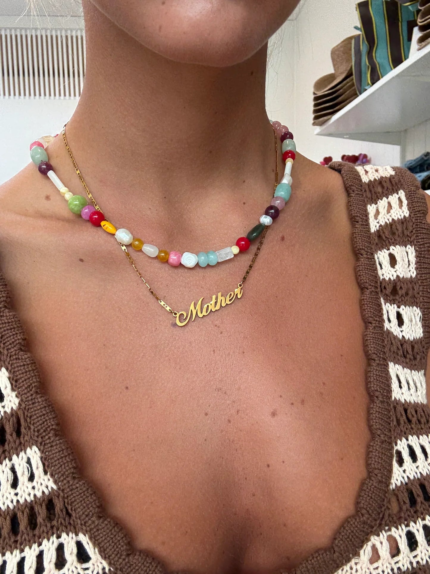 Shrimps - Mother Necklace 18k Gold Plated
