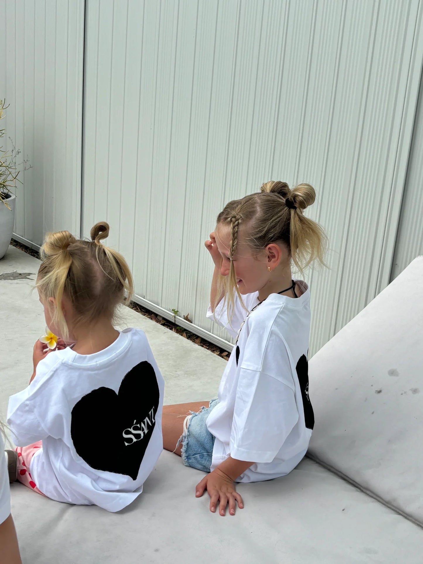SSAINT - Heart Tee Black Matching Set