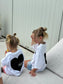 SSAINT - Heart Tee Black Matching Set