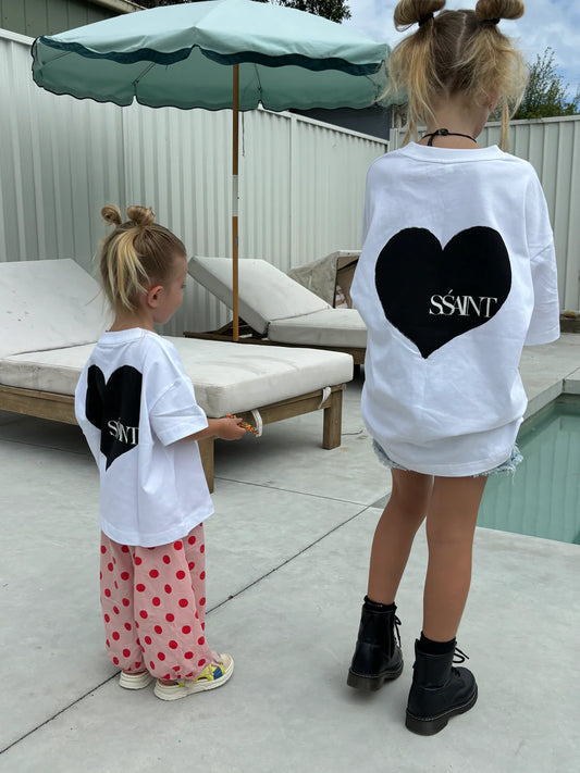 SSAINT - Kids Heart Tee - Black