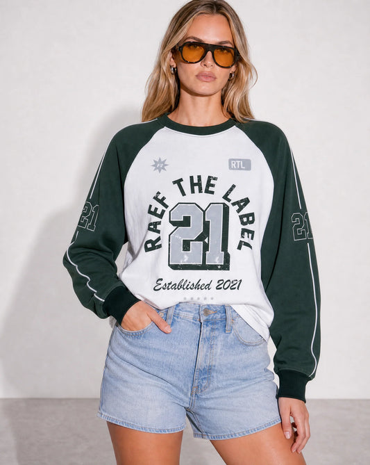 RAEF - Lou Oversized Raglan - White