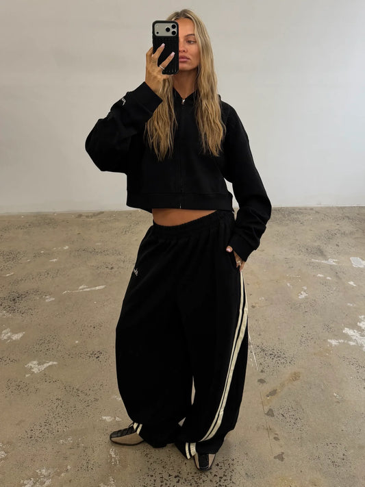 SSAINT - Barrel Trackpants - Black & Butter