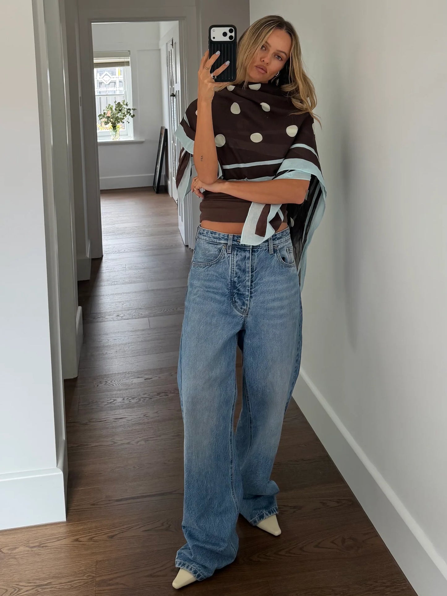 SSAINT - Polka Dot Sarong - Brown & Blue