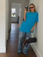 SSAINT - Reflective Logo Tee - Blue