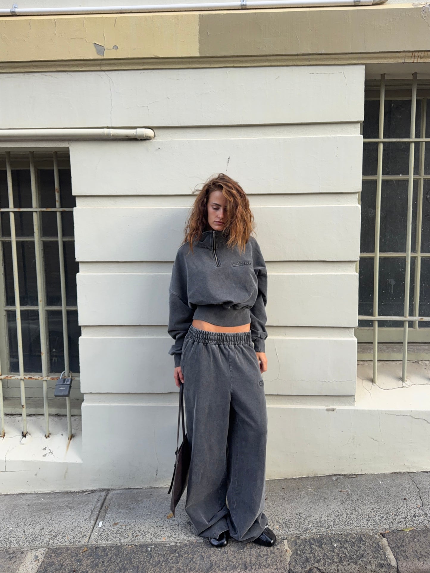 SSAINT - Acid Wash Trackpants - Charcoal