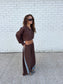 SSAINT - Cropped Hoodie - Blue & Brown