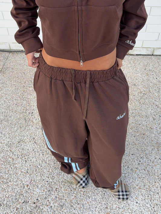 SSAINT - Barrel Trackpant - Blue & Brown