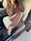 SSAINT - Cropped Hoodie - Blue & Brown