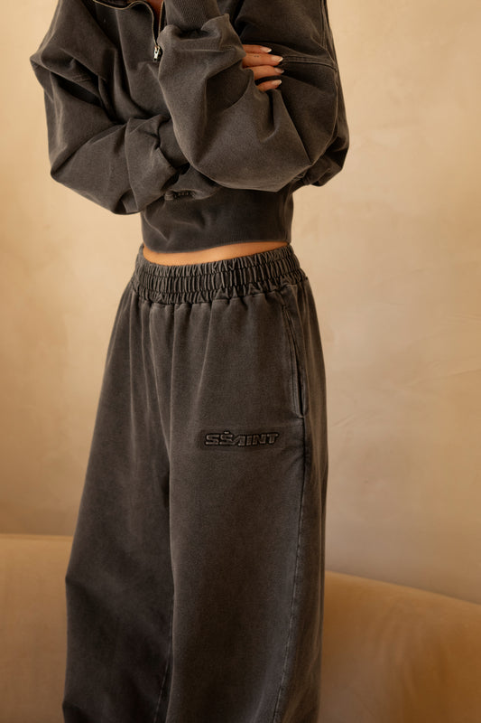 SSAINT - Acid Wash Trackpants - Charcoal