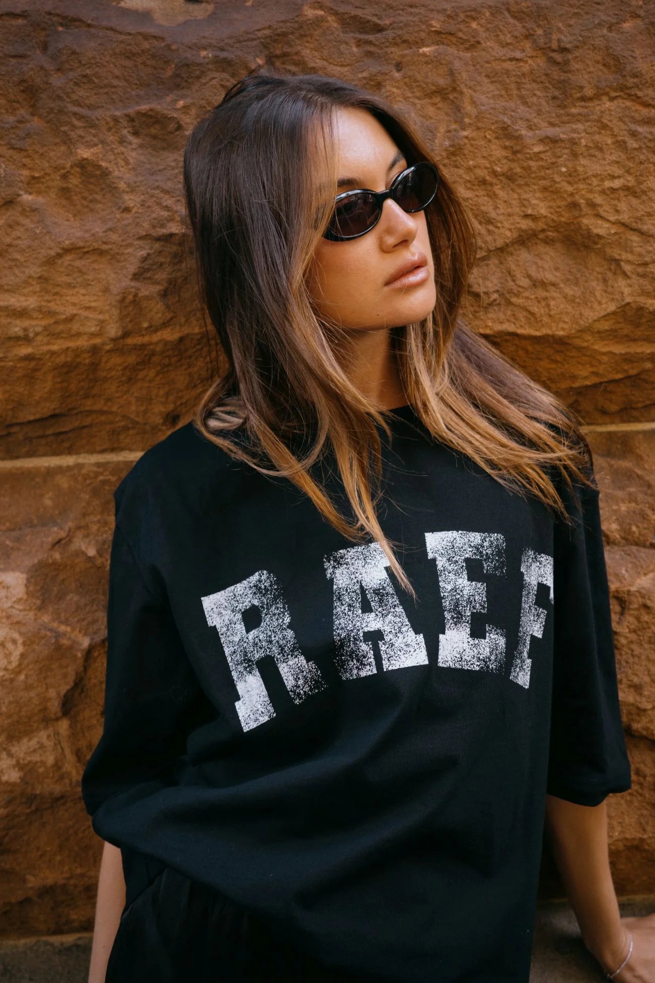 RAEF - Ella Boyfriend Tee - Vintage Black