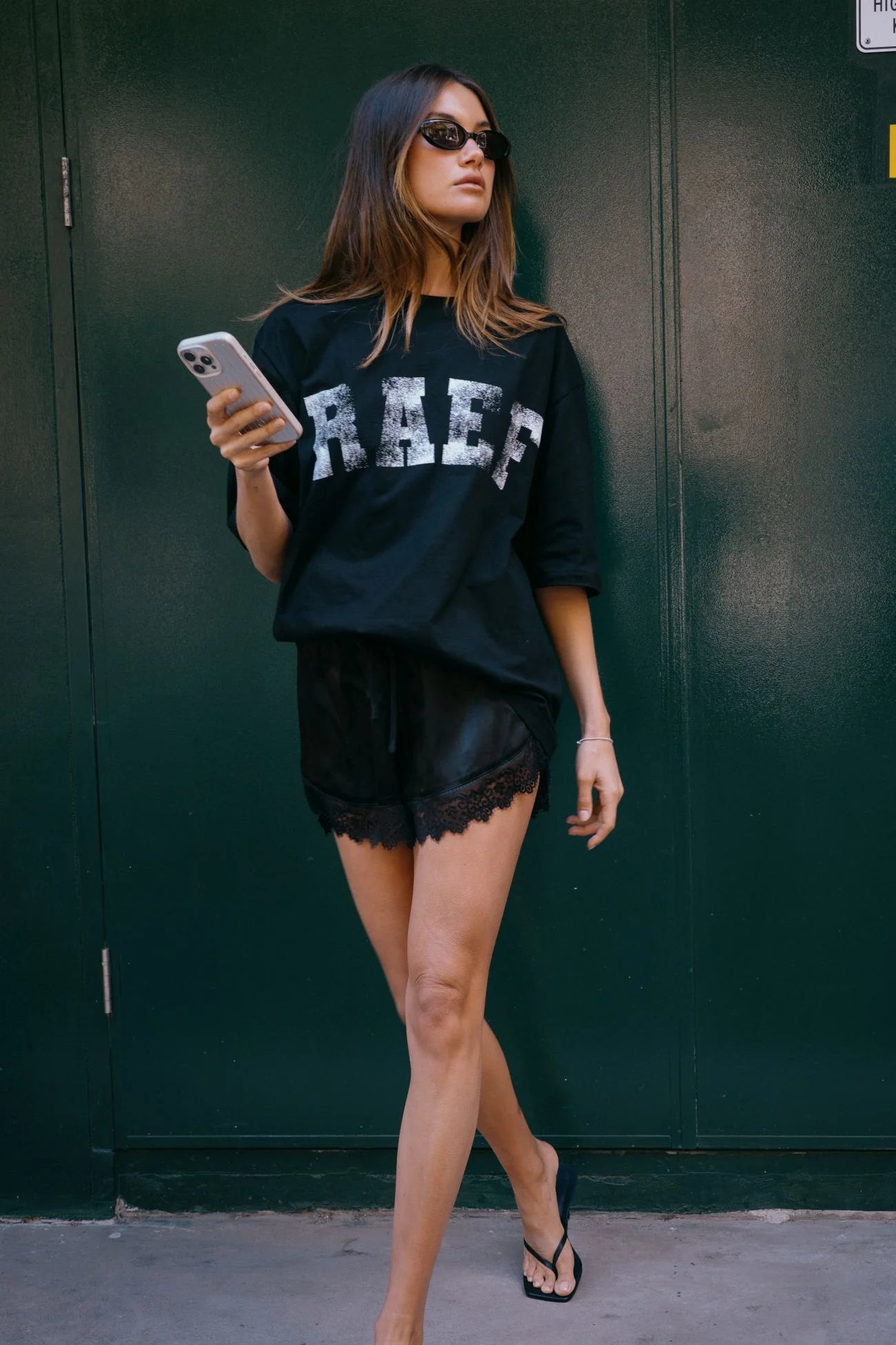 RAEF - Ella Boyfriend Tee - Vintage Black