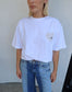 SSAINT - Heart Tee : White & Cream