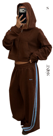SSAINT - Cropped Hoodie - Blue & Brown