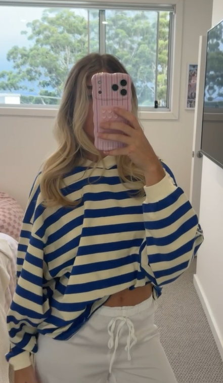 Cracker Day Club - Nautical Long Sleeve Tee Blue