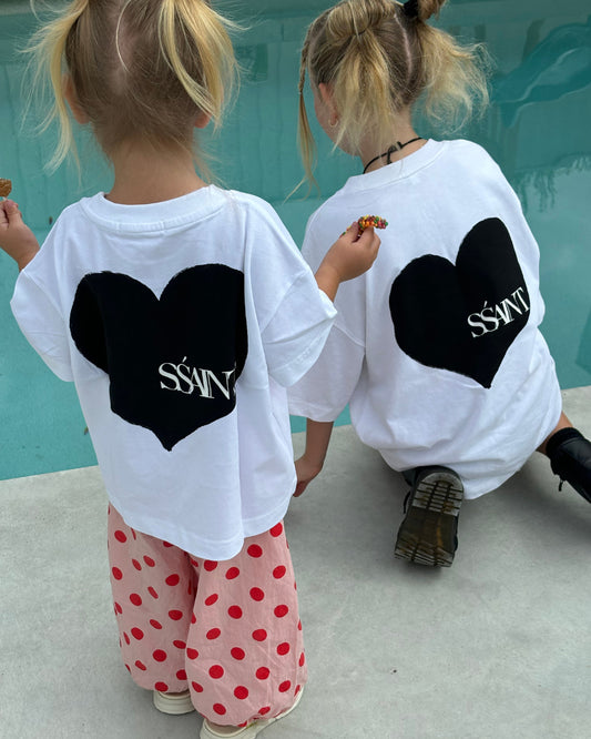SSAINT - Kids Heart Tee - Black