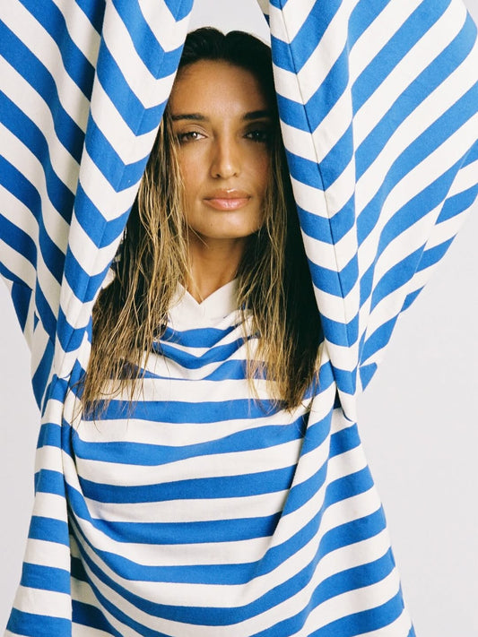 Cracker Day Club - Nautical Long Sleeve Tee Blue