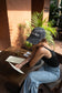 SSAINT - Logo Cap - Black and Cream Acid Wash