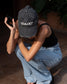 SSAINT - Logo Cap - Black and Cream Acid Wash