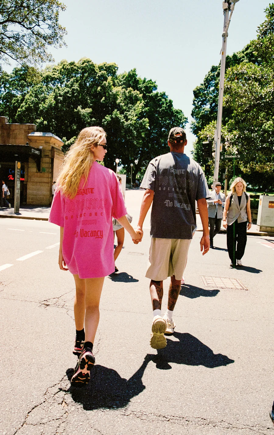 SSAINT - No Vacancy Tee Charcoal Acid Wash