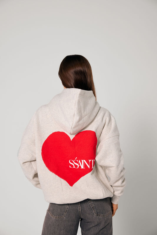 SSAINT - Grey Heart Hoodie