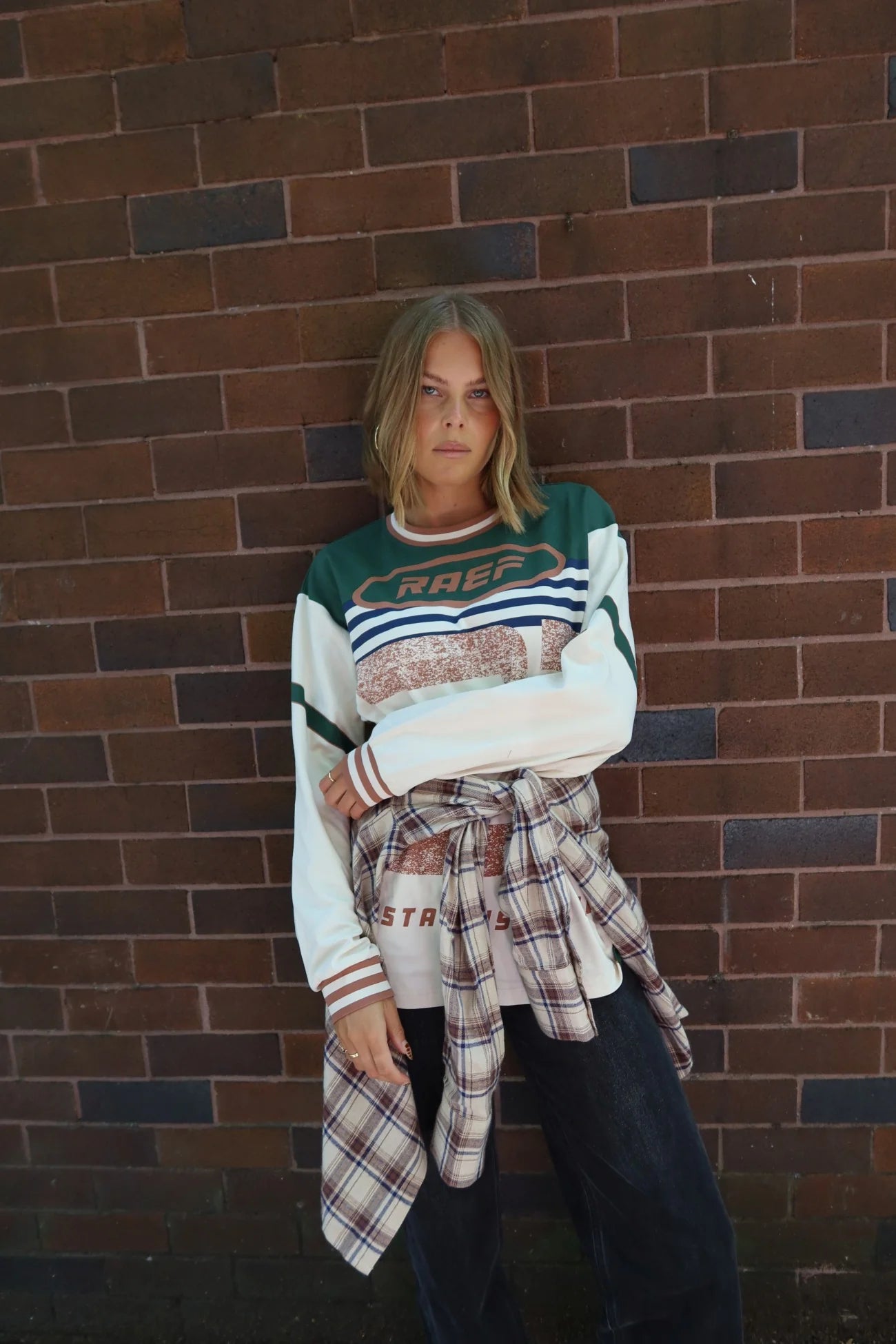 BACK IN STOCK JULY Asha LS Tee - Chalk Mutli