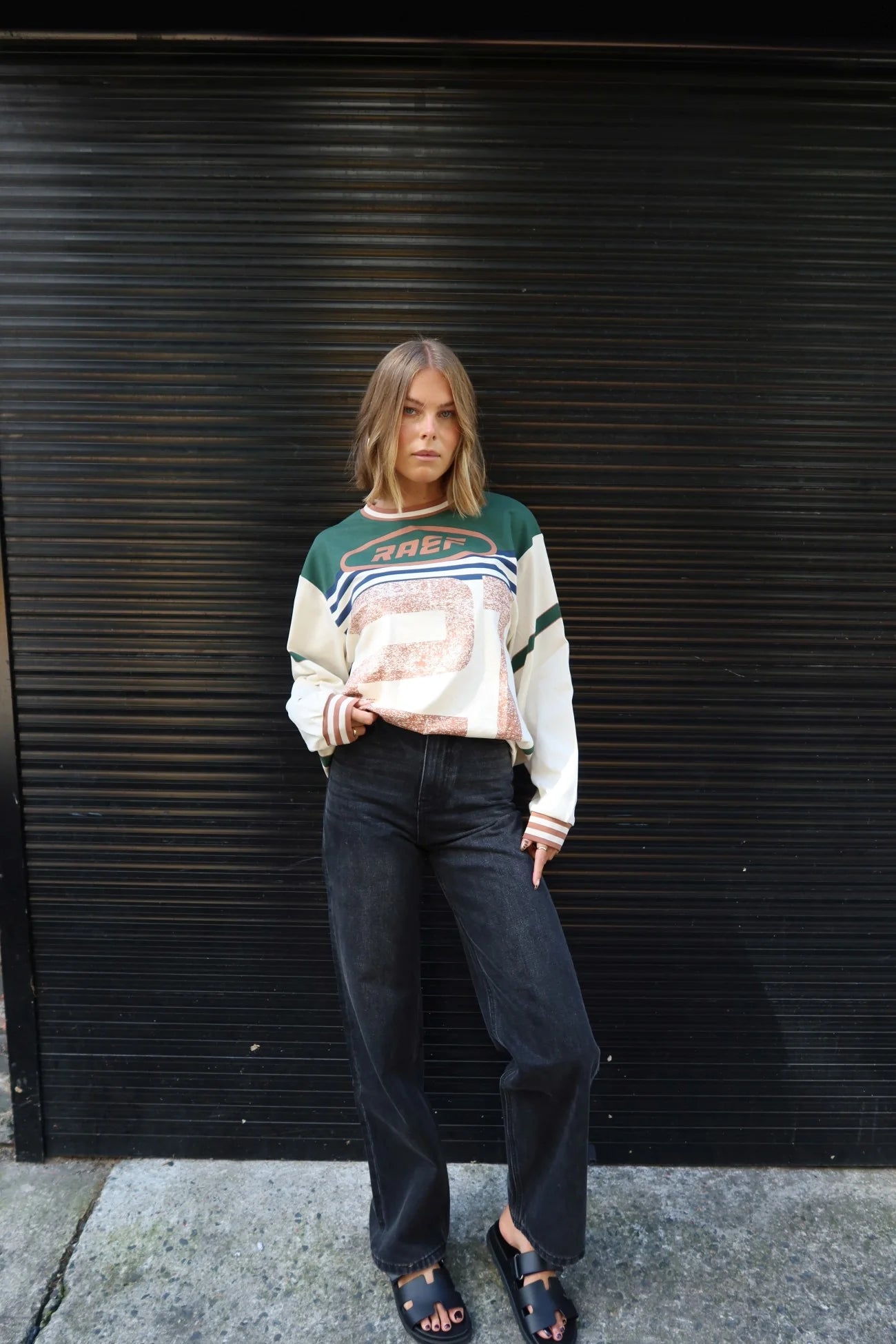 BACK IN STOCK JULY Asha LS Tee - Chalk Mutli