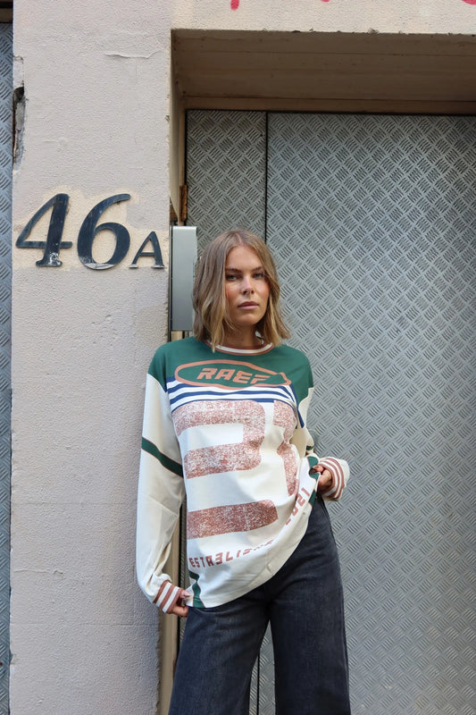 Raef - Asha LS Tee - Chalk Mutli