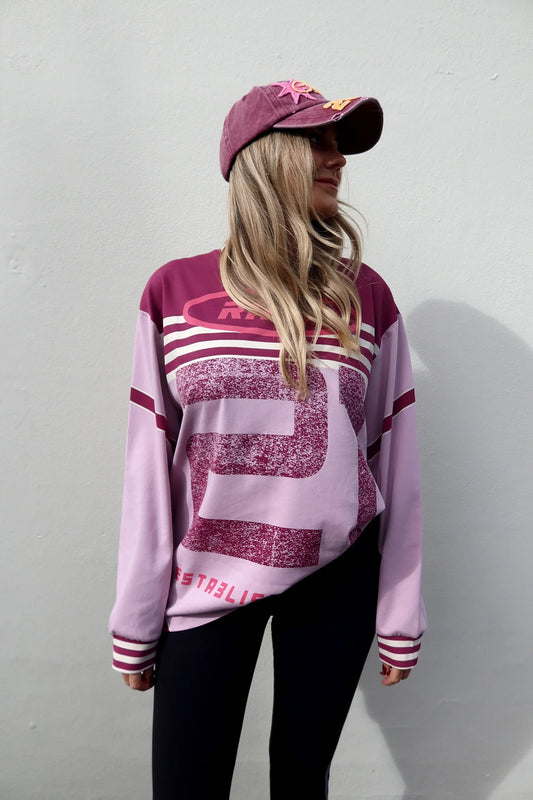 PRE ORDER  - RAEF - Asha LS Tee - Dusty Pink Multi