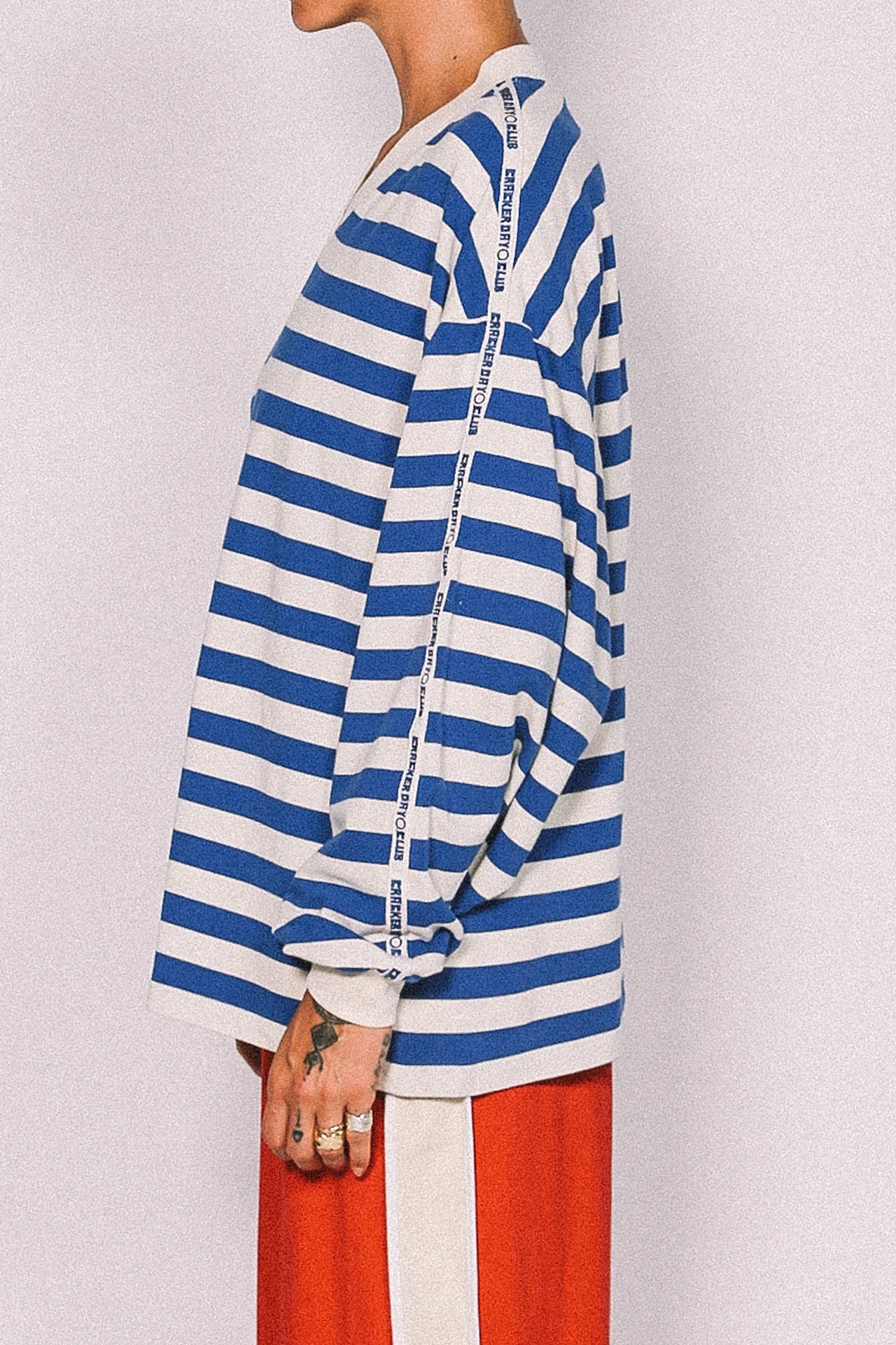 Cracker Day Club - Nautical Long Sleeve Tee Blue