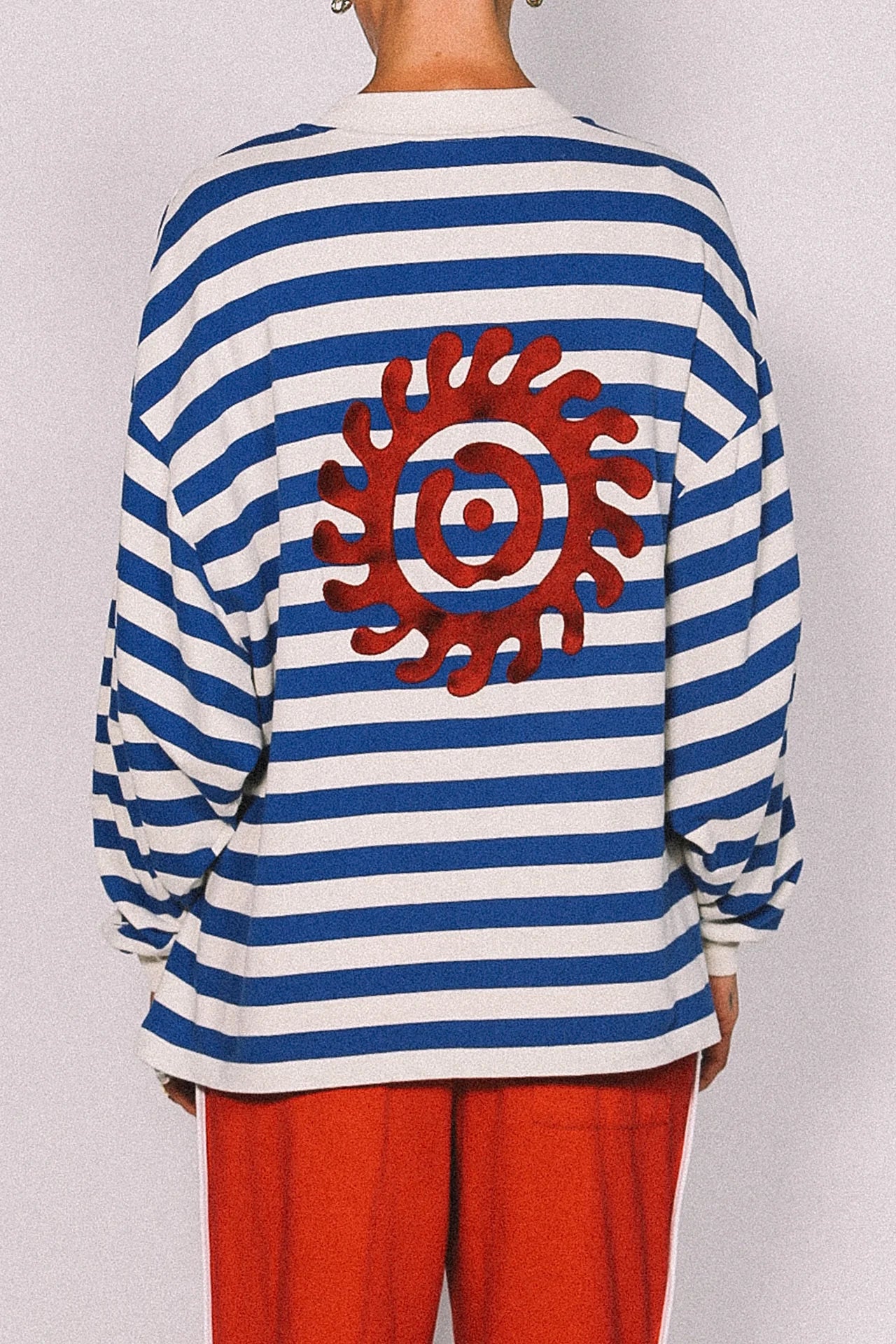 Cracker Day Club - Nautical Long Sleeve Tee Blue