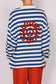 Cracker Day Club - Nautical Long Sleeve Tee Blue