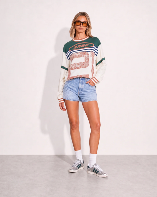 RAEF - Asha LS Tee - Chalk Mutli