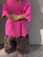 SSAINT - Kids Heart Tee - Acid Wash Pink