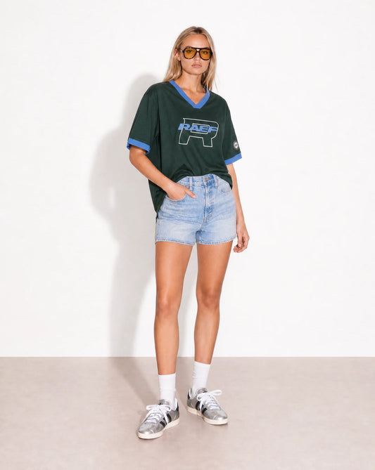 RAEF - Kya Wrap V Neck Tee - Pine