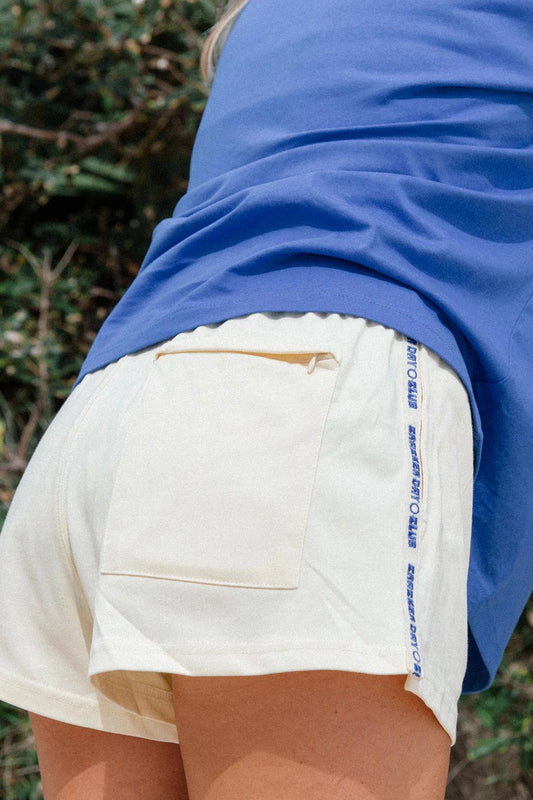 Racer Club Shorts - Butter/Blue