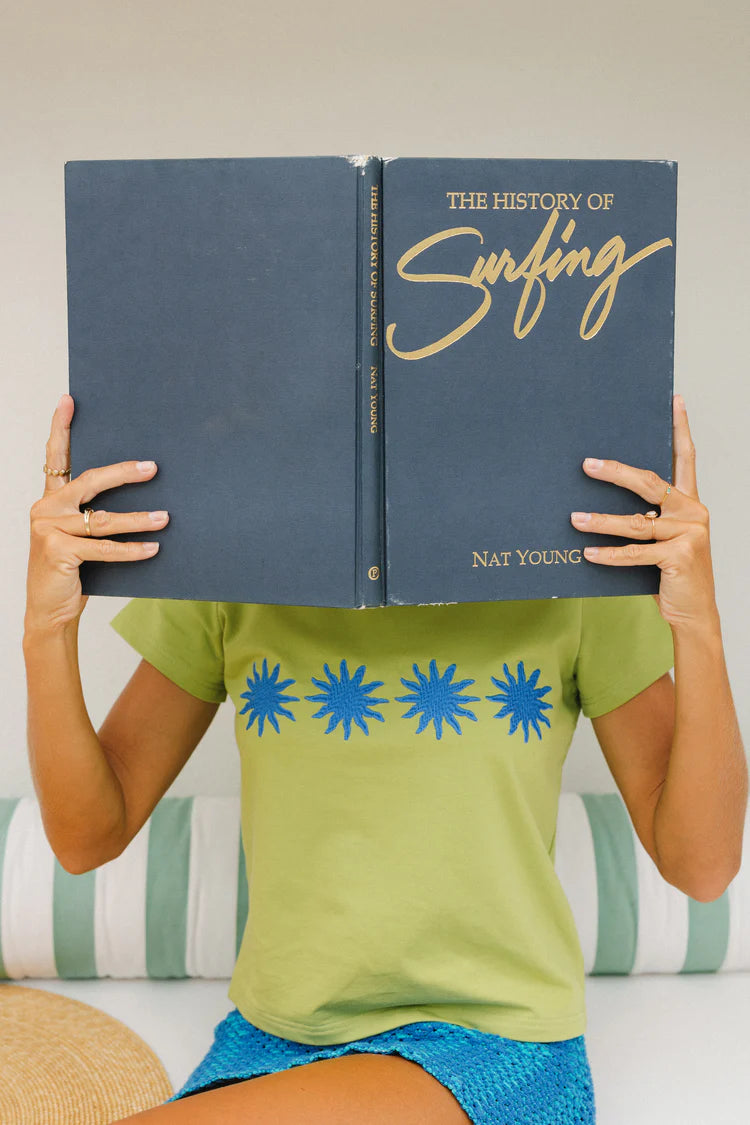 Cracker Day Club - Sunburst Baby Tee - Wasabi