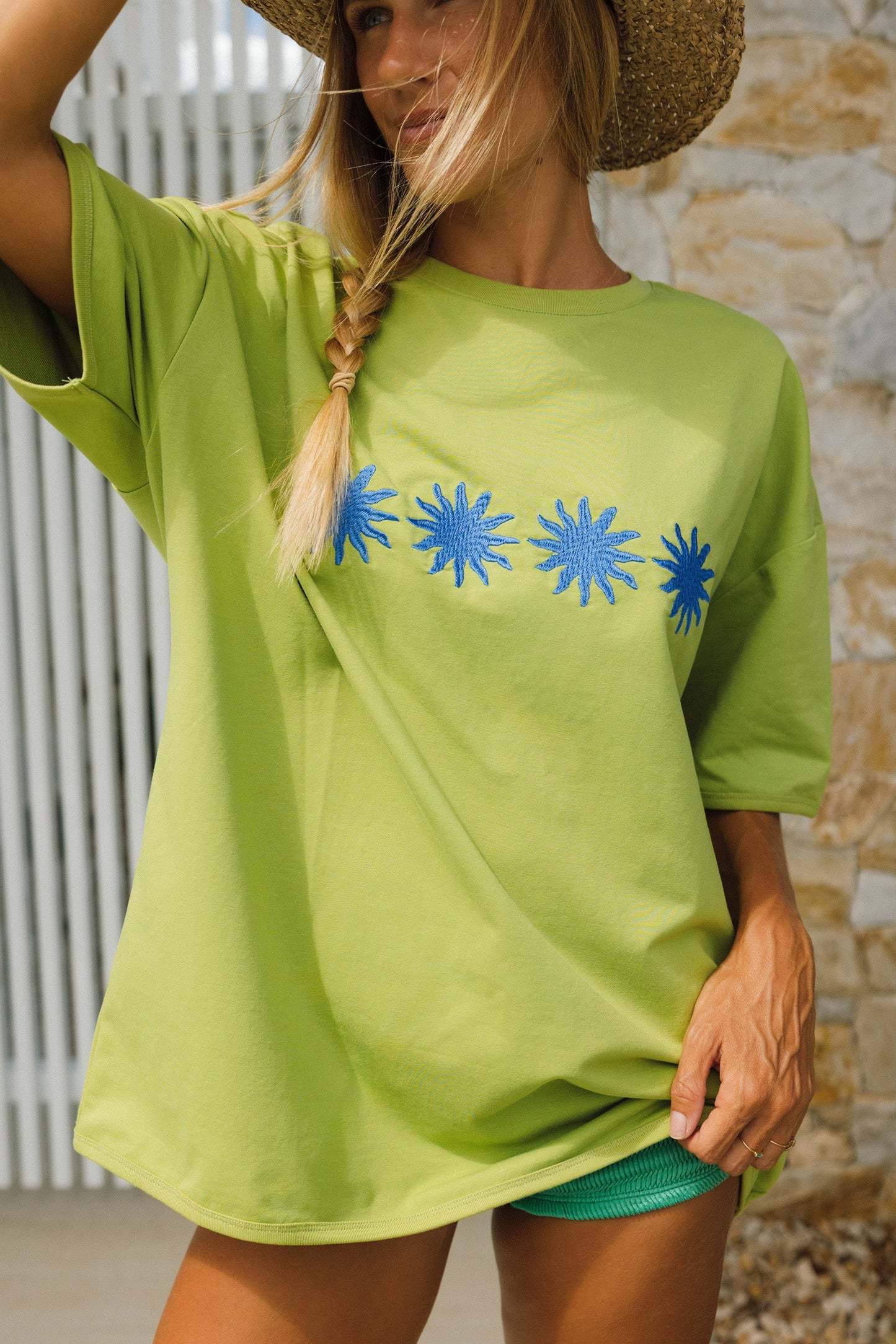 Cracker Day Club - Sunburst Box Tee - Wasabi