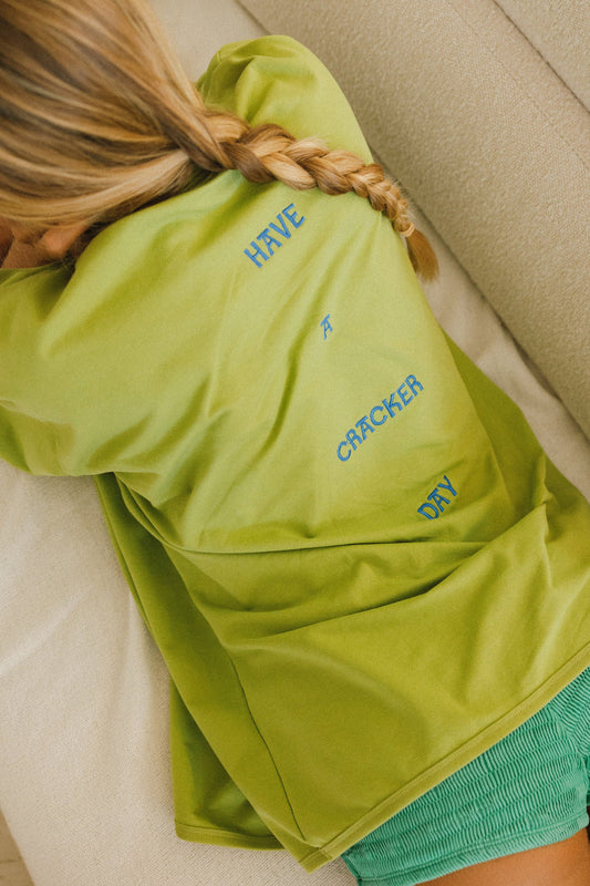 Cracker Day Club - Sunburst Box Tee - Wasabi