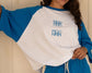 Yee Haa Raglan Tee Shirt - White/Blue